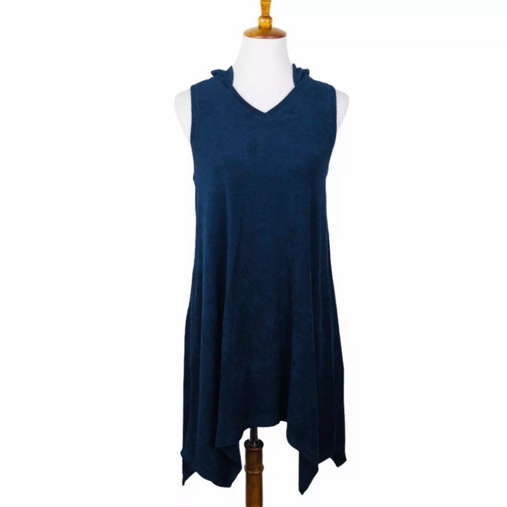 AnyBody Baby Terry Cover Up Navy Sz. XS
